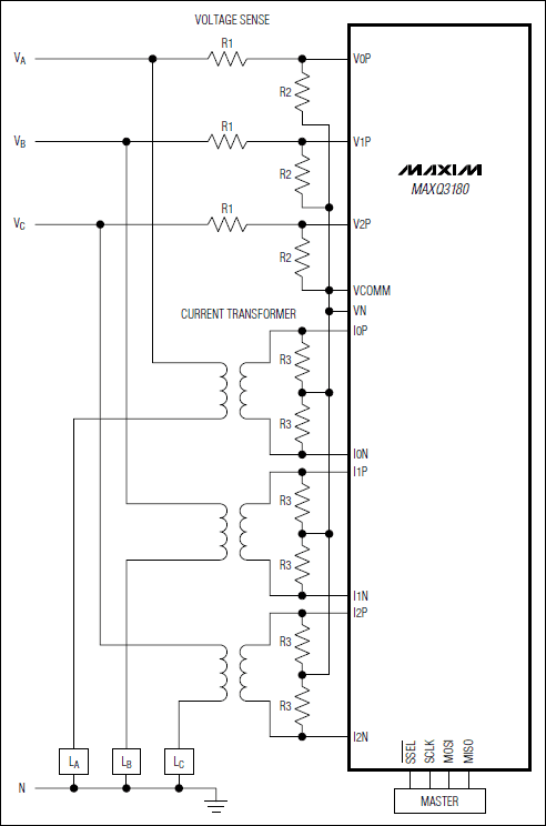 MAXQ3180：典型应用电路