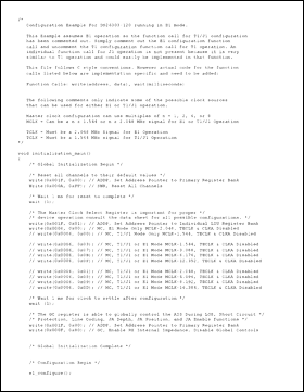 图1. DS26303线路接口单元的初始化和配置代码<