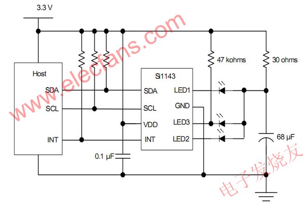 Si1143的应用原理图 www.obk20.com