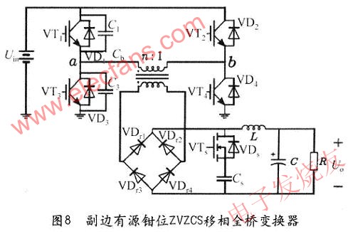 副边有源钳位实现滞后臂ZCS的拓扑 www.obk20.com