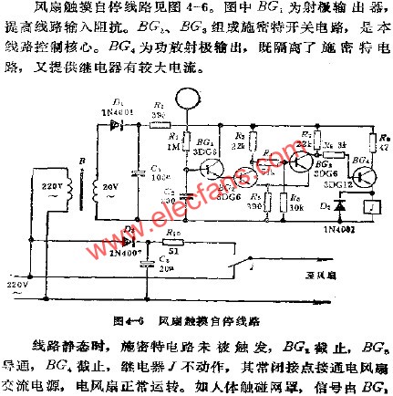 电风扇网罩触摸自停电路  www.obk20.com