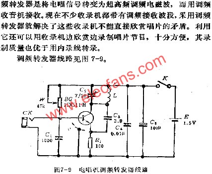 电唱机调频转发器电路  www.obk20.com