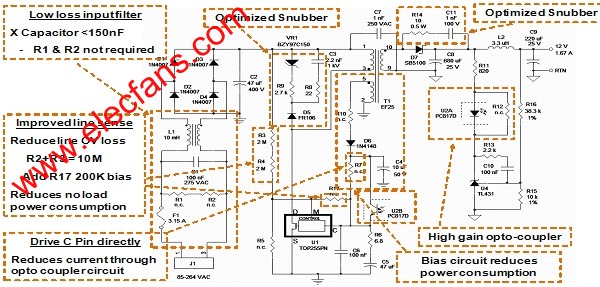 TOPSwitch-HX优化过的开关电源 www.obk20.com