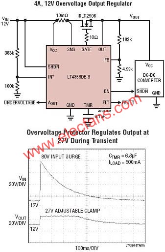 LT4356典型应用电路  www.obk20.com