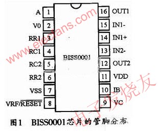 BISS0001芯片的管脚分布图 www.obk20.com