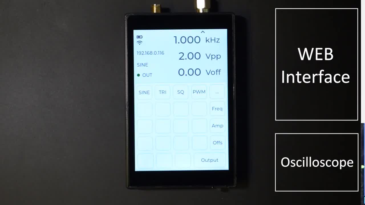 DIY信号发生器：便携式，支持Wi-Fi#ESP32 #