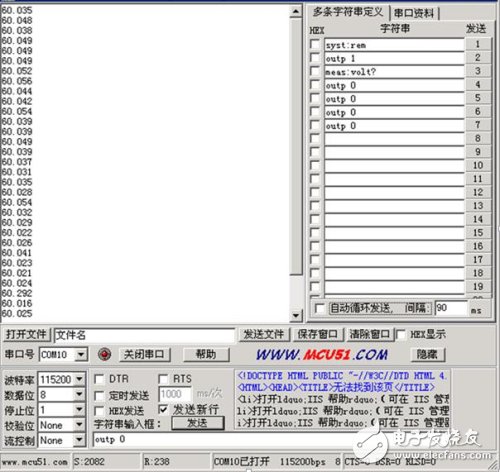 IT6874A测量LED灯参数：60V/20mA 用时约150ms