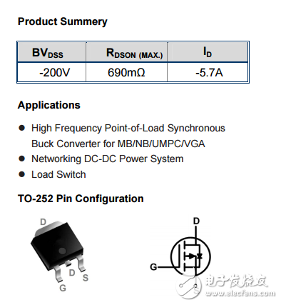 WSF7P20 P TO-252-200V-5.7A