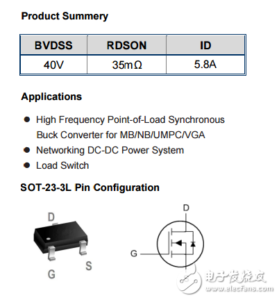 WST4040 N SOT-23-3L 40V 5.8A