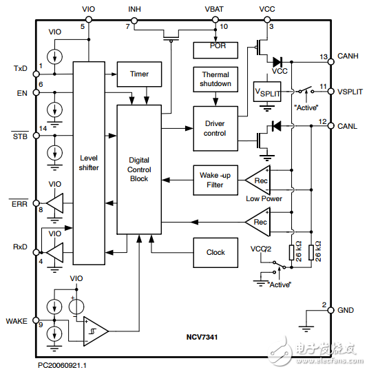 High Speed Low Power CAN Transceiver NCV7341D21R2G