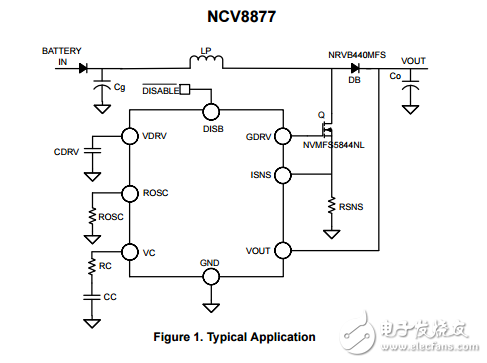 汽车级启停非同步升压控制器NCV887720D1R2G