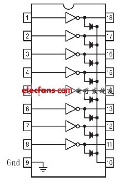  ULN2803管脚连接