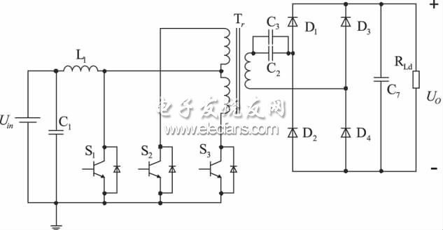 图1 推挽式Boost DC/DC 变换器