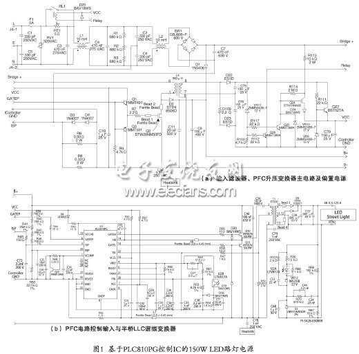 基于PLC810PG的150W LED路灯电源电路