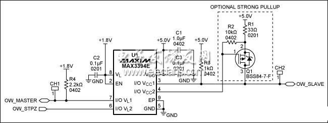 MAX3394E实现1.8V至5V双向电平转换