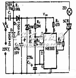 保护视力定时灯电路