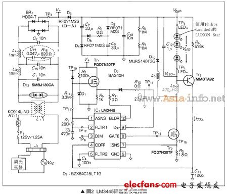 LM3445评鉴基板电路图