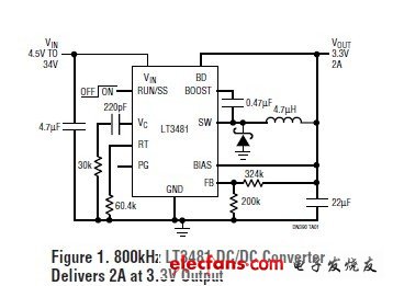 具有宽输入范围的微型单片降压型稳压器