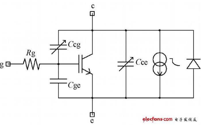 图2 IGBT等效结构图
