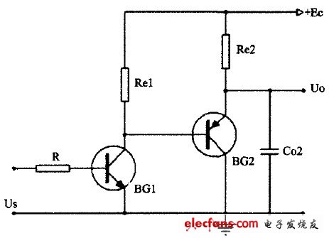 PNP晶体管共发共集电路
