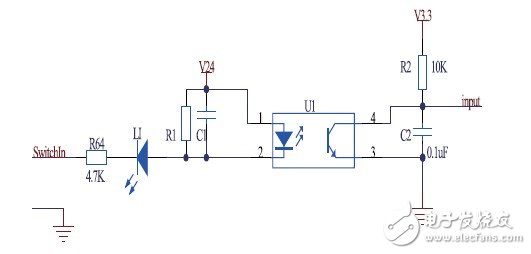 图4 光耦输入电路