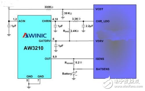 AW3210支持MTK智能手机平台充电方案