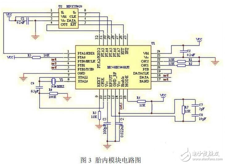 基于CAN总线的轮胎智能实时监控系统电路设计