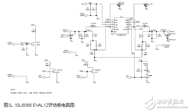 基于ISL8088高效2.25MHz降压电源电路设计