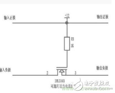 NMOS管型防反接保护电路