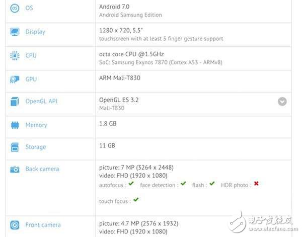 2017版三星J7配置曝光 搭载三星Exynos 7870处理器 三星S8又多了新颜