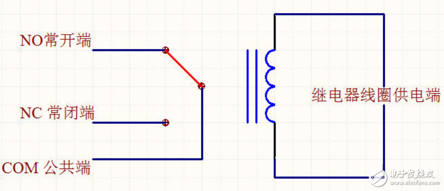 继电器线圈接线图