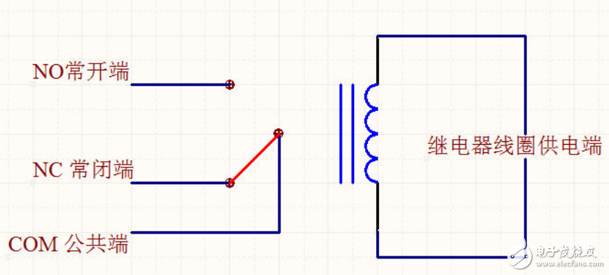 继电器线圈接线图