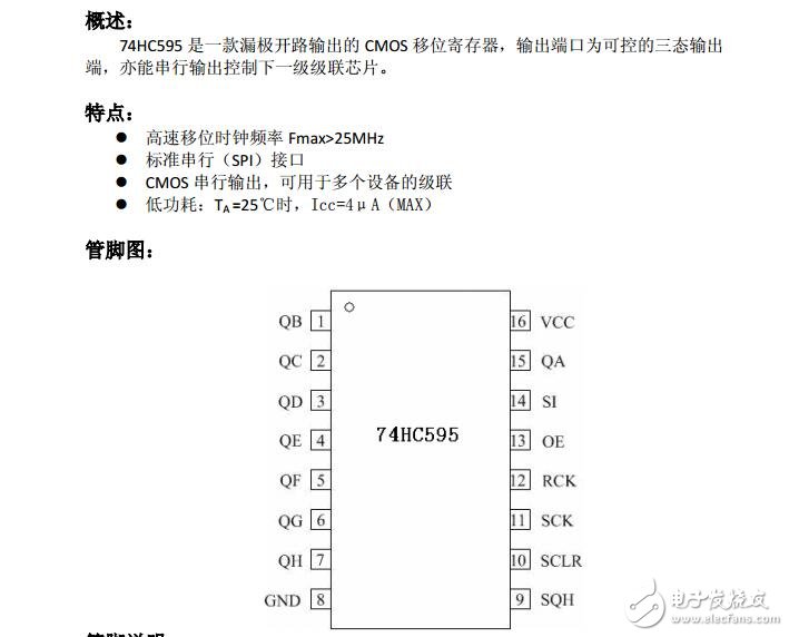 74HC595的中文版资料