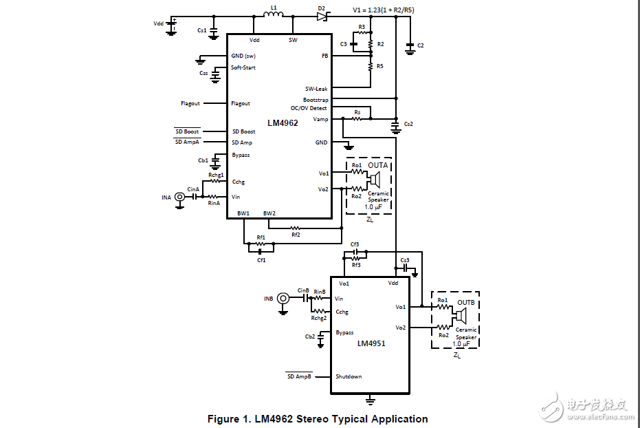 AN-1440的LM4962立体声陶瓷扬声器驱动器