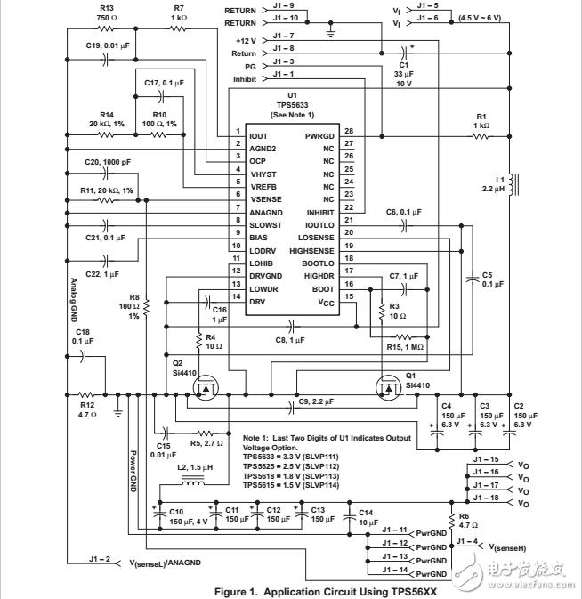 使用tps56xx电源DSP混合信号产品