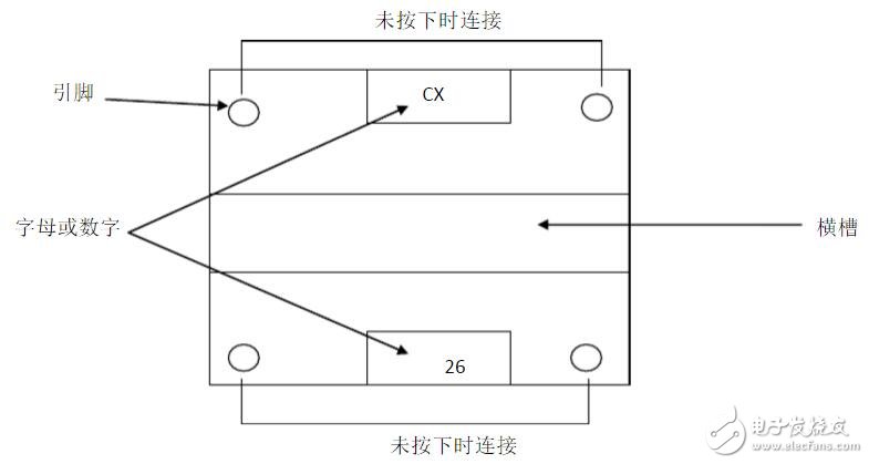 四脚按键开关_四脚按键开关引脚图_四脚按键开关接线图 