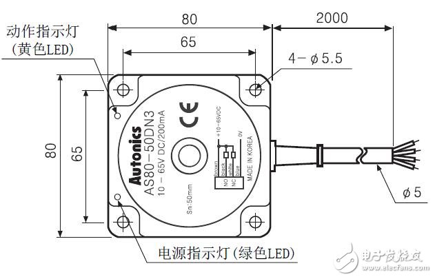 AS系列长距离接近开关的接线