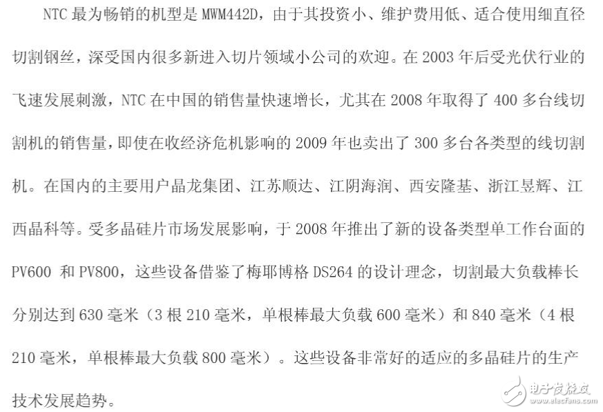 多线切割威廉希尔官方网站
的发展与HCT和NCT等设备的介绍