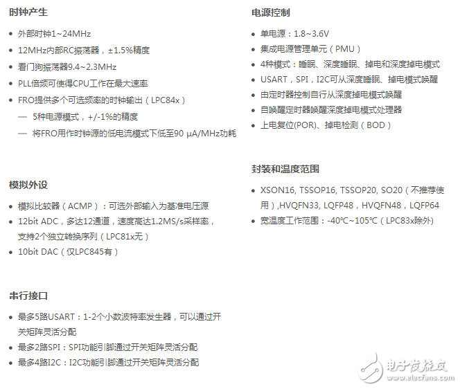 LPC800 dip8封装各项参数指标介绍