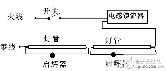 一拖二镇流器接线图解