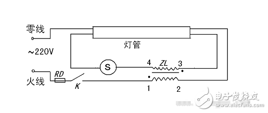 电子镇流器接线图