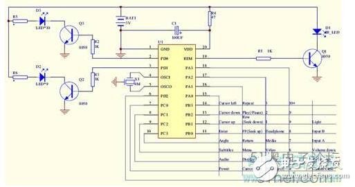 基于pt2262的遥控器电路图
