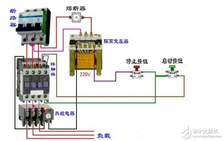 热过载继电器配合接触器怎么接线