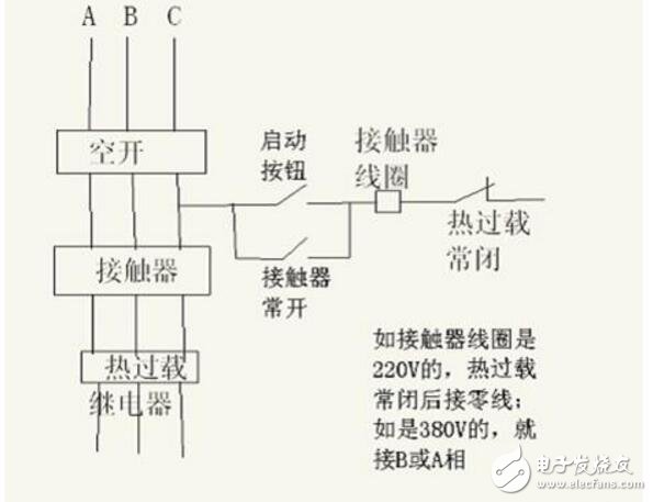 热过载继电器配合接触器怎么接线