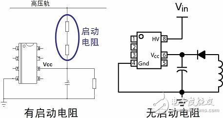 带启动电阻与不带启动电阻