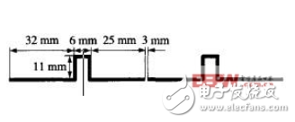 图2　RFID 标签天线尺寸图