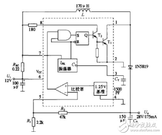 mc34063的工作原理详解（含mc34063引脚图及功能_内部结构_特性参数及应用电路）