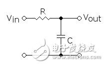 RC 电路实现的一个低通电子滤波器