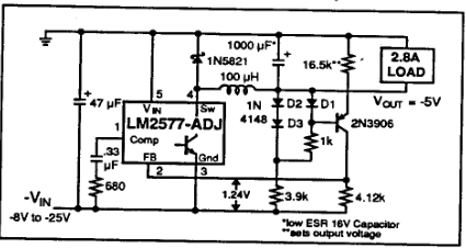 负降压开关稳压器（使用LM258X）